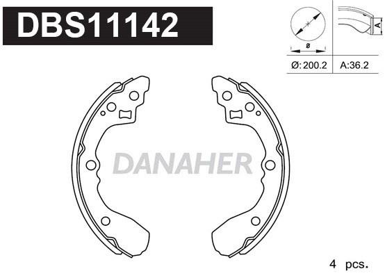 Danaher DBS11142 Bremsbackensatz DBS11142: Kaufen Sie zu einem guten Preis in Polen bei 2407.PL!