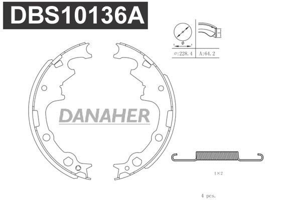 Danaher DBS10136A Колодки гальмівні барабанні, комплект DBS10136A: Приваблива ціна - Купити у Польщі на 2407.PL!