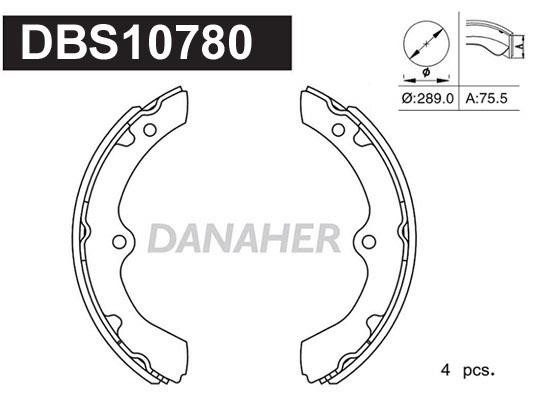 Danaher DBS10780 Колодки гальмівні барабанні, комплект DBS10780: Приваблива ціна - Купити у Польщі на 2407.PL!