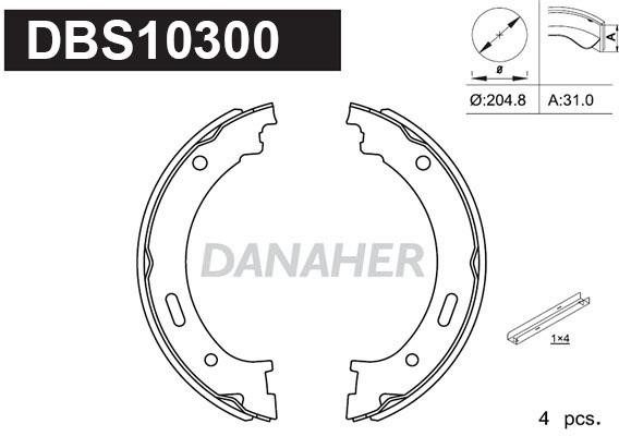 Danaher DBS10300 Колодки тормозные стояночного тормоза DBS10300: Отличная цена - Купить в Польше на 2407.PL!