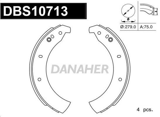 Danaher DBS10713 Колодки тормозные барабанные, комплект DBS10713: Отличная цена - Купить в Польше на 2407.PL!