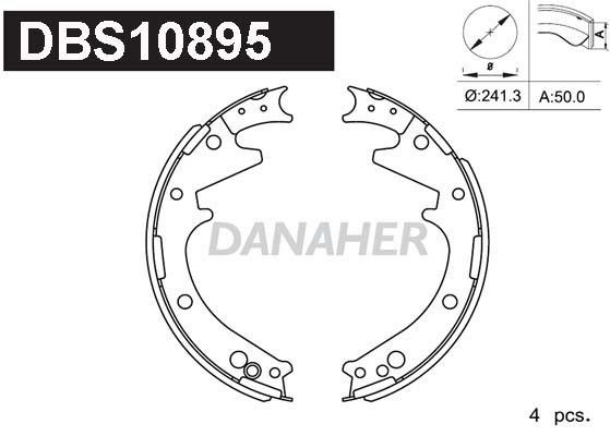 Danaher DBS10895 Колодки тормозные барабанные, комплект DBS10895: Отличная цена - Купить в Польше на 2407.PL!