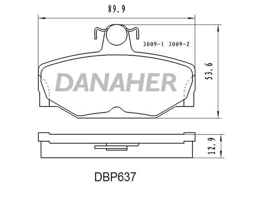 Danaher DBP637 Klocki hamulcowe, zestaw DBP637: Atrakcyjna cena w Polsce na 2407.PL - Zamów teraz!