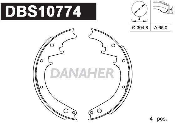 Danaher DBS10774 Колодки тормозные барабанные, комплект DBS10774: Отличная цена - Купить в Польше на 2407.PL!