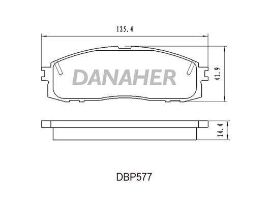 Danaher DBP577 Brake Pad Set, disc brake DBP577: Buy near me in Poland at 2407.PL - Good price!