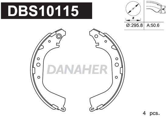 Danaher DBS10115 Колодки гальмівні барабанні, комплект DBS10115: Приваблива ціна - Купити у Польщі на 2407.PL!