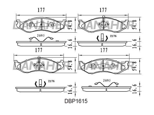 Danaher DBP1615 Тормозные колодки дисковые, комплект DBP1615: Отличная цена - Купить в Польше на 2407.PL!