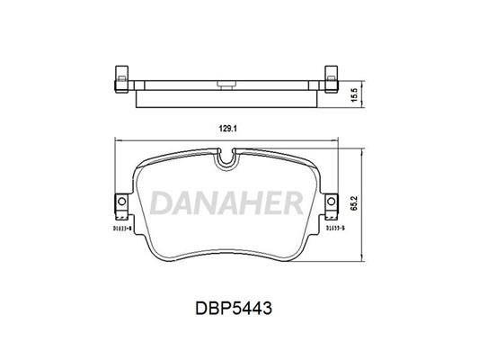 Danaher DBP5443 Гальмівні колодки задні, комплект DBP5443: Приваблива ціна - Купити у Польщі на 2407.PL!