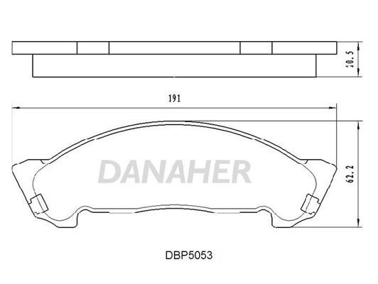 Danaher DBP5053 Front disc brake pads, set DBP5053: Buy near me in Poland at 2407.PL - Good price!