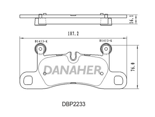 Danaher DBP2233 Тормозные колодки дисковые, комплект DBP2233: Купить в Польше - Отличная цена на 2407.PL!