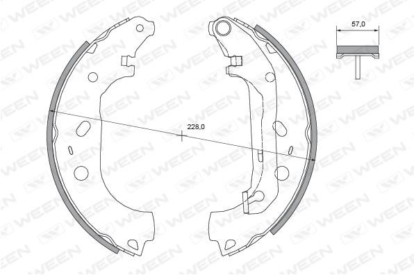 Ween 152-2128 Brake shoe set 1522128: Buy near me at 2407.PL in Poland at an Affordable price!