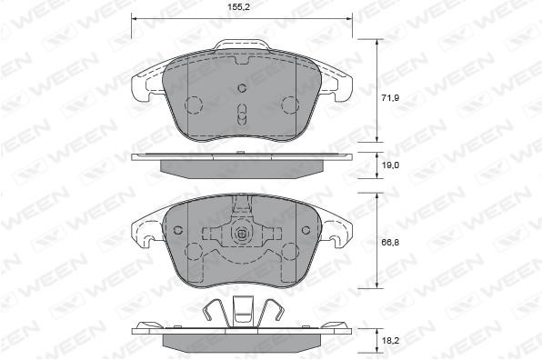 Ween 151-2630 Тормозные колодки дисковые, комплект 1512630: Купить в Польше - Отличная цена на 2407.PL!