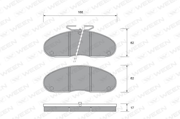 Ween 151-1456 Brake Pad Set, disc brake 1511456: Buy near me in Poland at 2407.PL - Good price!