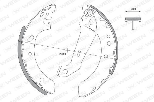 Ween 152-2403 Brake shoe set 1522403: Buy near me at 2407.PL in Poland at an Affordable price!