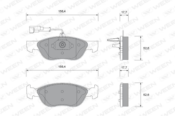 Ween 151-1771 Brake Pad Set, disc brake 1511771: Buy near me in Poland at 2407.PL - Good price!