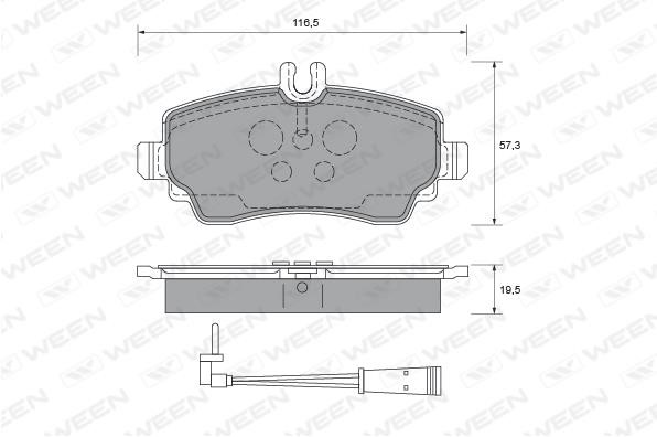 Ween 151-1894 Brake Pad Set, disc brake 1511894: Buy near me in Poland at 2407.PL - Good price!