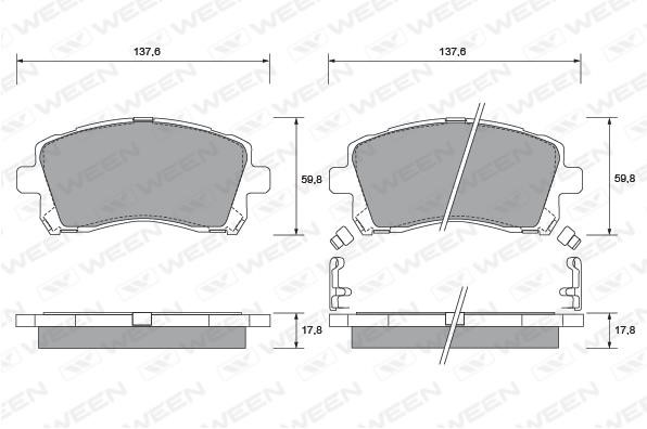 Ween 151-1373 Brake Pad Set, disc brake 1511373: Buy near me in Poland at 2407.PL - Good price!