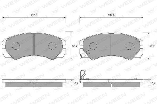 Ween 151-1703 Scheibenbremsbeläge, Set 1511703: Kaufen Sie zu einem guten Preis in Polen bei 2407.PL!