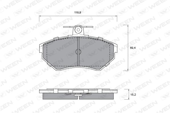 Ween 151-1343 Brake Pad Set, disc brake 1511343: Buy near me in Poland at 2407.PL - Good price!