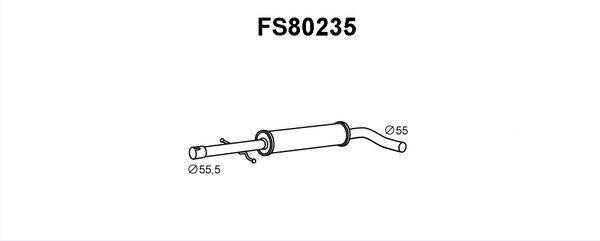 Faurecia FS80235 Проміжний глушник FS80235: Приваблива ціна - Купити у Польщі на 2407.PL!