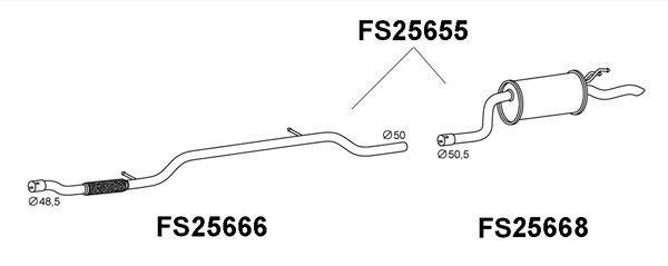 Faurecia FS25655 End Silencer FS25655: Buy near me in Poland at 2407.PL - Good price!