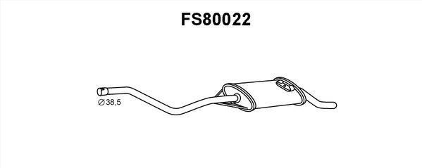 Faurecia FS80022 Глушитель, задняя часть FS80022: Отличная цена - Купить в Польше на 2407.PL!