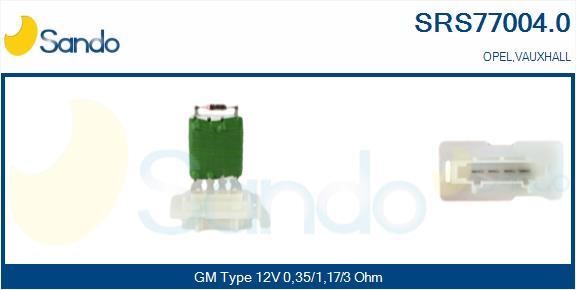 Sando SRS77004.0 Resistor, interior blower SRS770040: Buy near me at 2407.PL in Poland at an Affordable price!