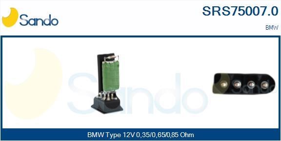 Sando SRS75007.0 Resistor, interior blower SRS750070: Buy near me in Poland at 2407.PL - Good price!