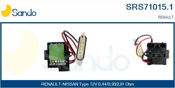 Sando SRS71015.1 Resistor, interior blower SRS710151: Buy near me in Poland at 2407.PL - Good price!