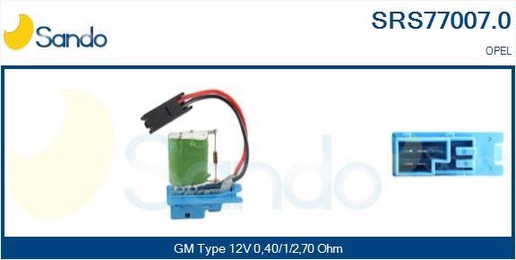 Sando SRS77007.0 Resistor, interior blower SRS770070: Buy near me at 2407.PL in Poland at an Affordable price!