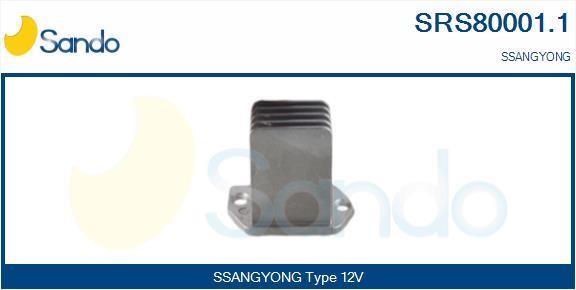 Sando SRS80001.1 Resistor, interior blower SRS800011: Buy near me in Poland at 2407.PL - Good price!