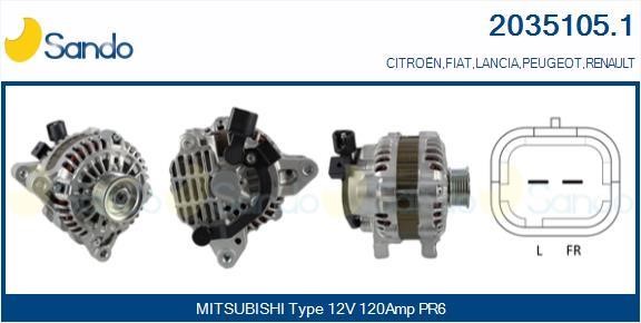 Sando 2035105.1 Alternator 20351051: Buy near me at 2407.PL in Poland at an Affordable price!