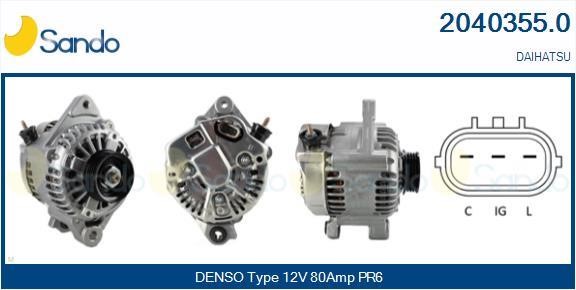 Sando 2040355.0 Alternator 20403550: Buy near me at 2407.PL in Poland at an Affordable price!