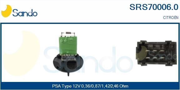 Sando SRS70006.0 Resistor, interior blower SRS700060: Buy near me in Poland at 2407.PL - Good price!