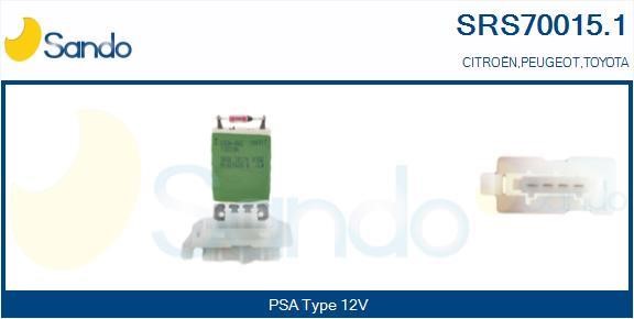 Sando SRS70015.1 Resistor, interior blower SRS700151: Buy near me in Poland at 2407.PL - Good price!