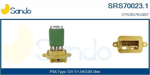 Sando SRS70023.1 Resistor, interior blower SRS700231: Buy near me at 2407.PL in Poland at an Affordable price!