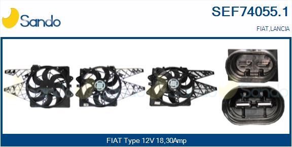 Sando SEF74055.1 Електродвигун, вентилятор радіатора SEF740551: Приваблива ціна - Купити у Польщі на 2407.PL!