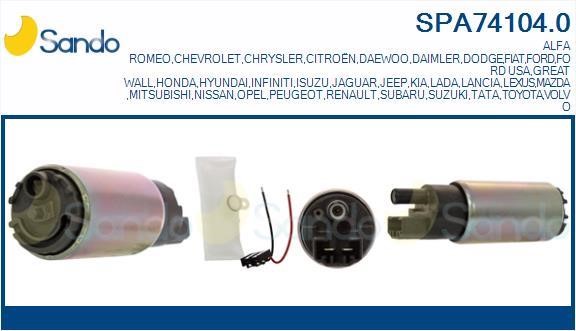 Sando SPA74104.0 Fuel pump SPA741040: Buy near me in Poland at 2407.PL - Good price!
