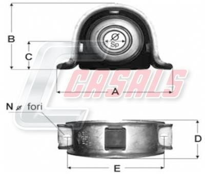 Casals ST65 Подвеска карданного вала ST65: Отличная цена - Купить в Польше на 2407.PL!