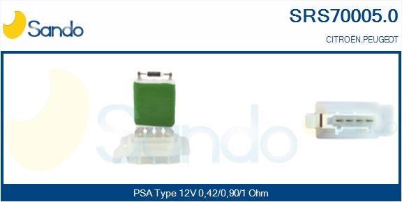 Sando SRS70005.0 Resistor, interior blower SRS700050: Buy near me in Poland at 2407.PL - Good price!