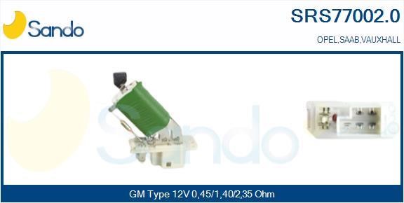 Sando SRS77002.0 Resistor, interior blower SRS770020: Buy near me at 2407.PL in Poland at an Affordable price!
