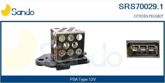 Sando SRS70029.1 Pre-resistor, electro motor radiator fan SRS700291: Buy near me in Poland at 2407.PL - Good price!