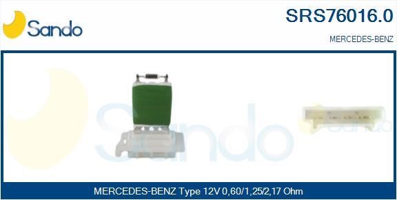 Sando SRS76016.0 Resistor, interior blower SRS760160: Buy near me in Poland at 2407.PL - Good price!
