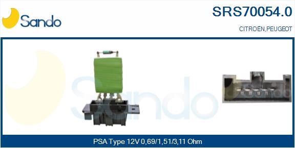 Sando SRS70054.0 Resistor, interior blower SRS700540: Buy near me in Poland at 2407.PL - Good price!