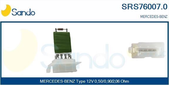 Sando SRS76007.0 Сопротивление, вентилятор салона SRS760070: Отличная цена - Купить в Польше на 2407.PL!