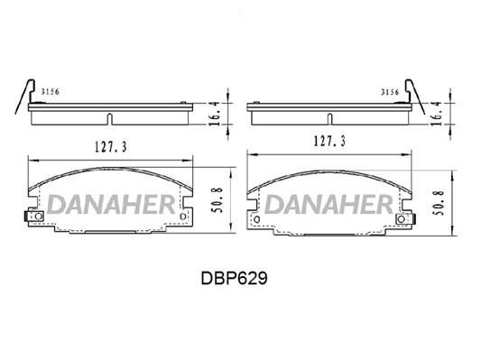 Danaher DBP629 Klocki hamulcowe, zestaw DBP629: Dobra cena w Polsce na 2407.PL - Kup Teraz!