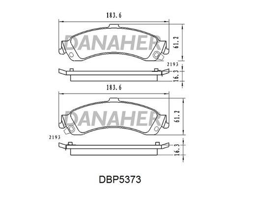 Danaher DBP5373 Rear disc brake pads, set DBP5373: Buy near me in Poland at 2407.PL - Good price!