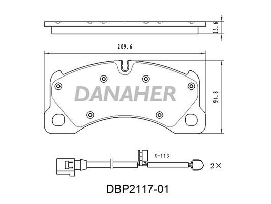 Danaher DBP2117-01 Klocki hamulcowe, zestaw DBP211701: Dobra cena w Polsce na 2407.PL - Kup Teraz!