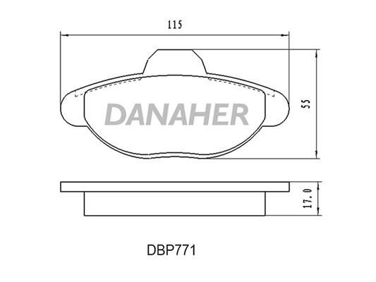 Danaher DBP771 Гальмівні колодки, комплект DBP771: Приваблива ціна - Купити у Польщі на 2407.PL!