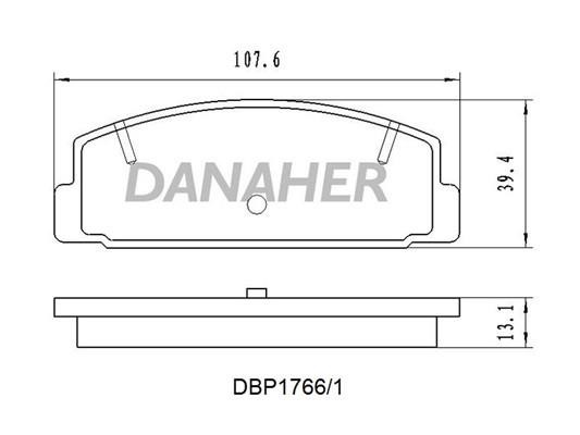 Danaher DBP1766/1 Brake Pad Set, disc brake DBP17661: Buy near me in Poland at 2407.PL - Good price!